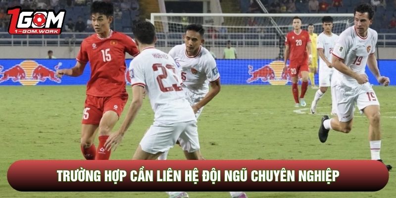 Trường hợp cần liên hệ đội ngũ chuyên nghiệp 